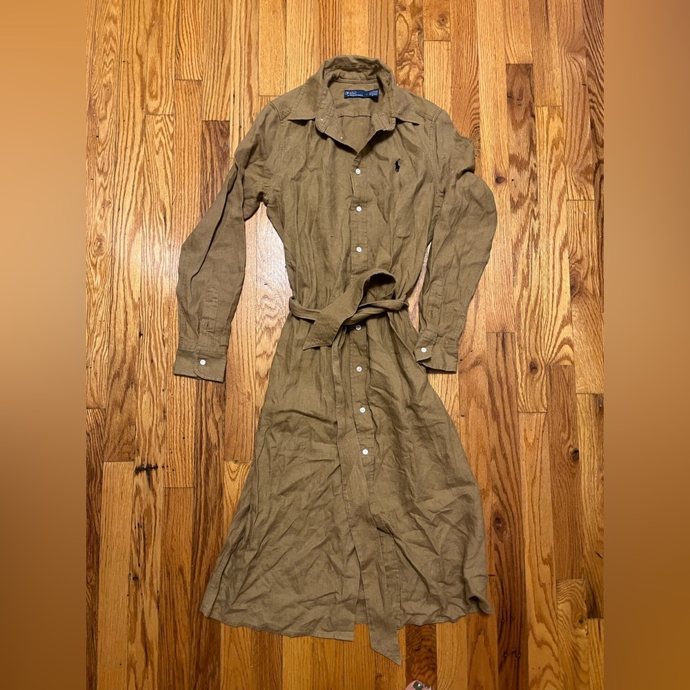 Ralph Lauren linen midi shirt dress